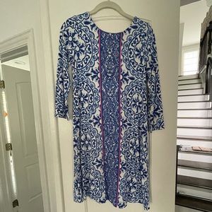 Lilly Pulitzer Blue and White Print Dress
